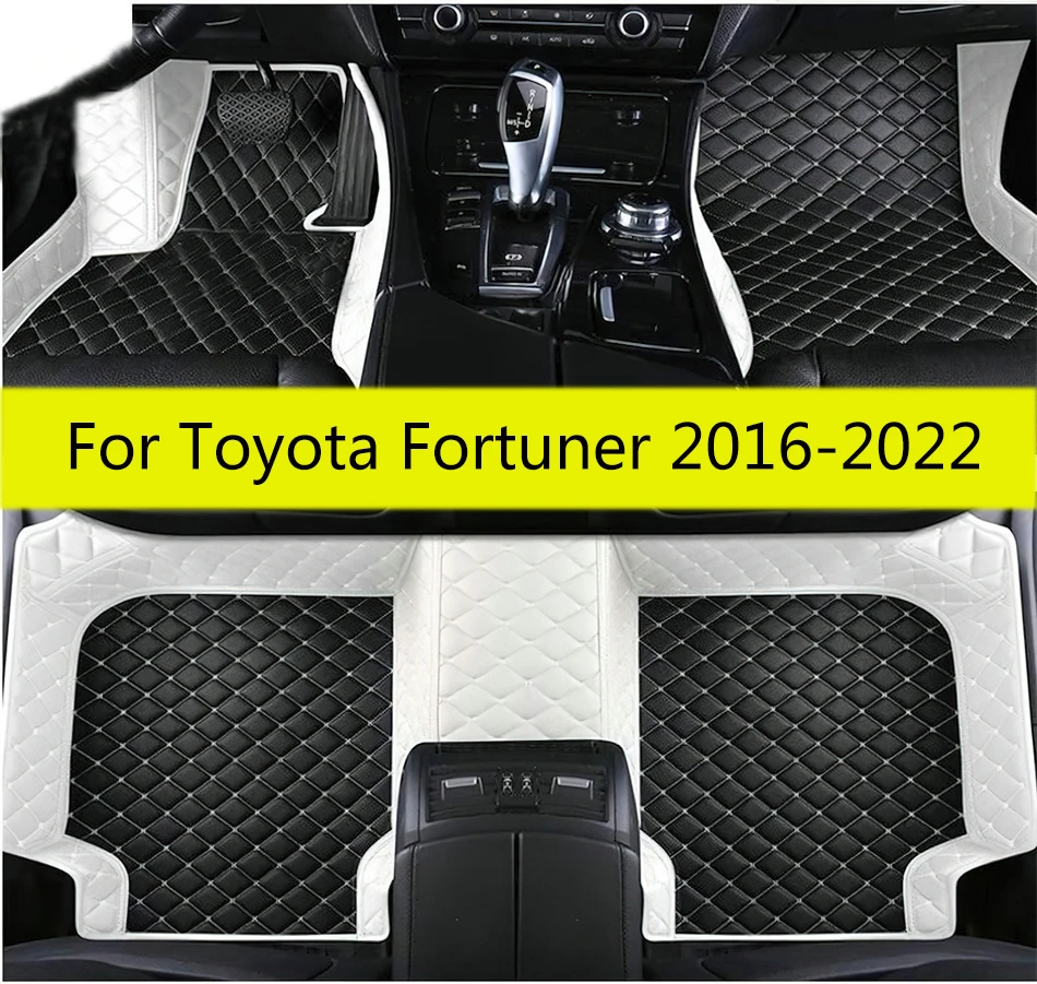 Car Floor Mats For Toyota Fortuner 2024 2023 2022 2021 2020 2019 2018 2017 2016 (7 Seater) Auto Carpets Interior Part Waterproof