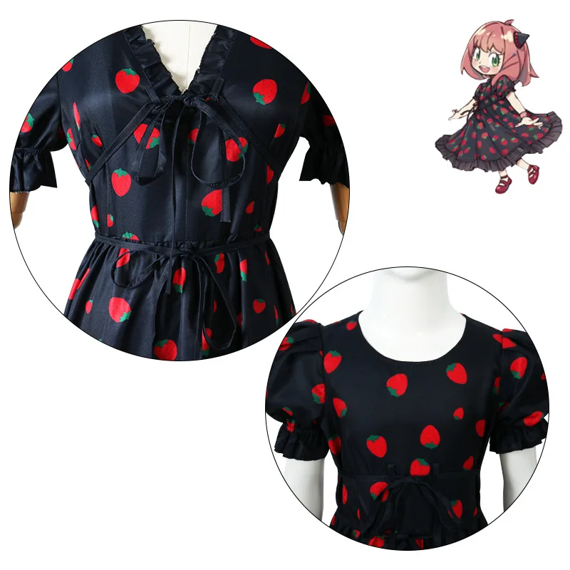 Anya Forger Cosplay Costumes para Mulheres e Meninas, Anime, SPY × FAMÍLIA, Meia, Pulseira, Vestido Floral, Halloween, Acessórios de Cabelo, Diariamente, Criança