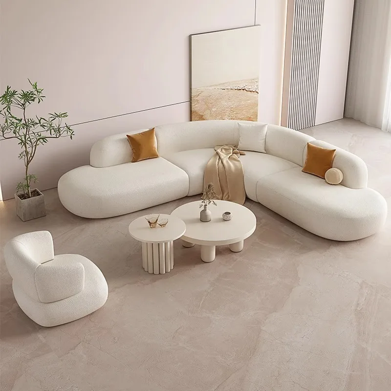 Sofás de Diseño Económicos para Sala de Estar, Sofá de Exterior, Sillón, Sofás Curvos de Lujo para Sala de Estar, Muebles de Salón