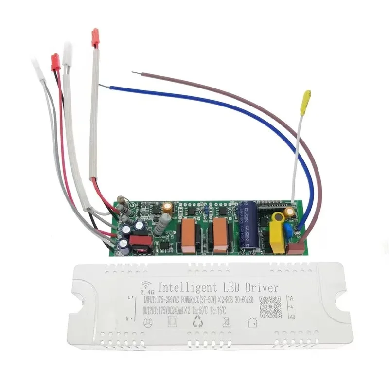 

NEW 1pcs 2.4G Remote & APP Intelligent LED Driver 25-40Wx2 x4 37-50Wx2 x4 x6 37-60Wx2 x4 x6+ RGB 30-60LED Dimming&Color-Chan