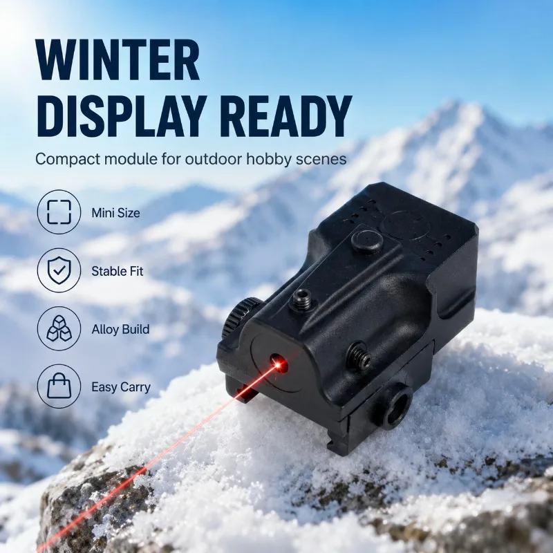 Mini Rail‑Mounted Positioning Decor Kit, Stable Lock‑on Red‑beam Unit for Hobby Model Upgrade Parts