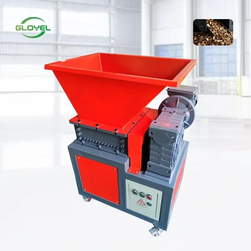 AP01 Aluminum Cans Tires Crushing Shredder for Recycling Cardboard Cutting 0.4t/h Capacity