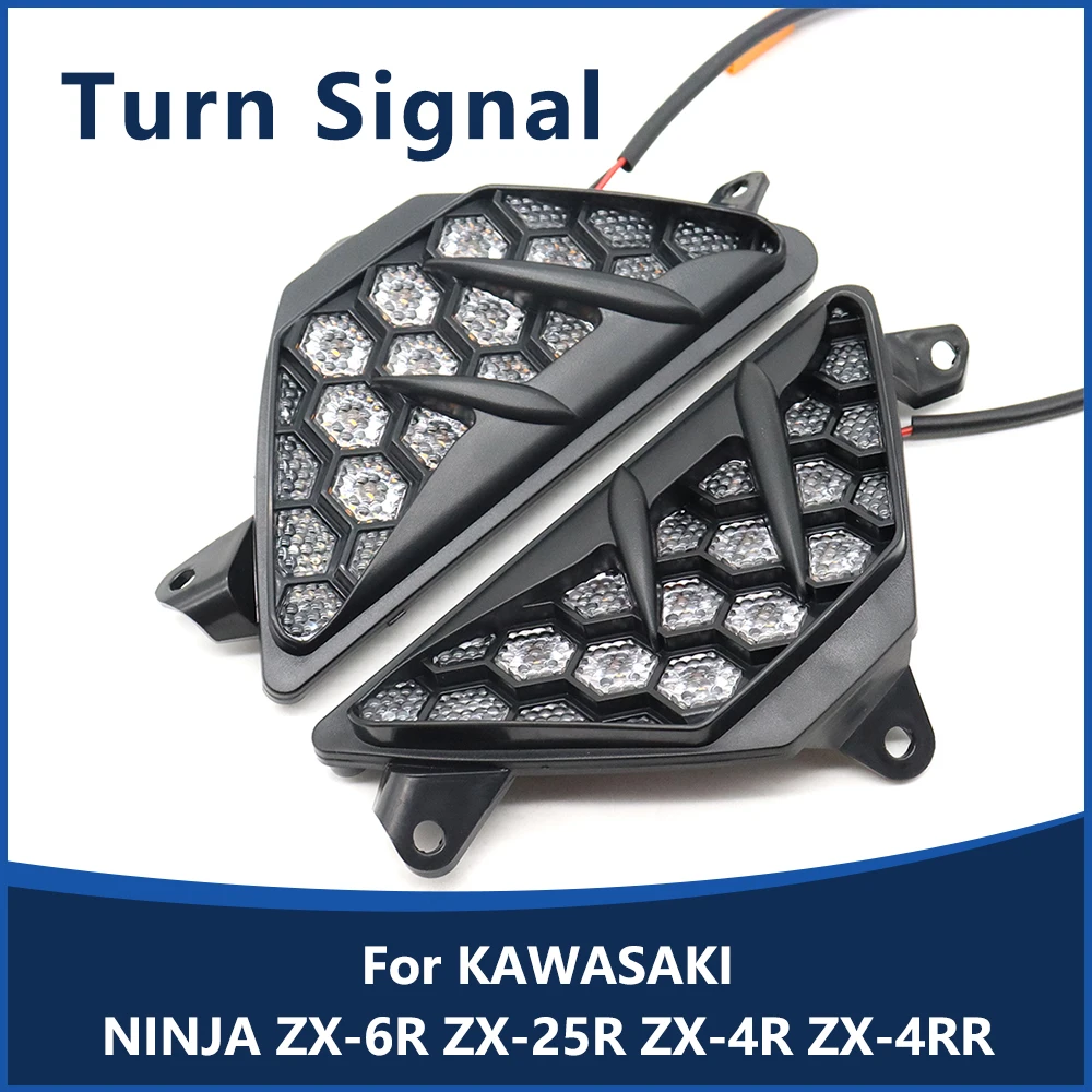 

For KAWASAKI NINJA ZX25R 2020-2023 ZX4R ZX4RR 2023-2024 ZX6R Motorcycle Accessories Front Turn Signal light Indicators Lamp