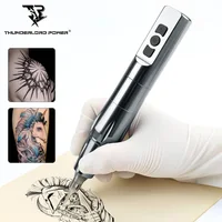 Venta de liquidación, máquina de tatuaje inalámbrica, pluma de tatuaje rotativa, Motor alemán Original, batería de energía, carrera de carga rápida de 3,5mm