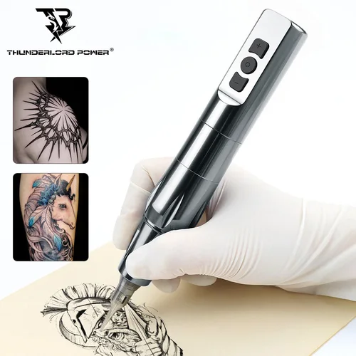 Venta de liquidación, máquina de tatuaje inalámbrica, pluma de tatuaje rotativa, Motor alemán Original, batería de energía, carrera de carga rápida de 3,5mm