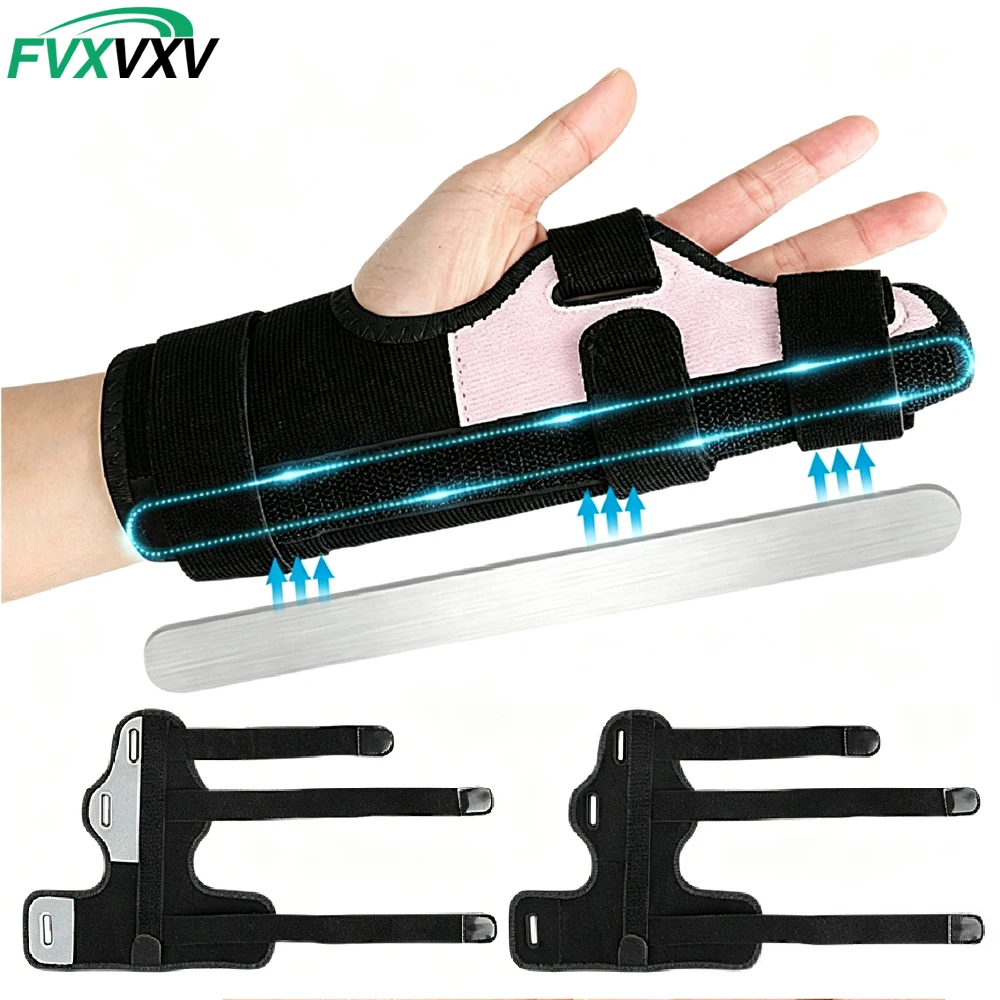 1PCS Adjustable Finger Metacarpal Splint Brace with Removable Aluminum Strip, Polyester Wrist Support for Tendonitis Arthritis
