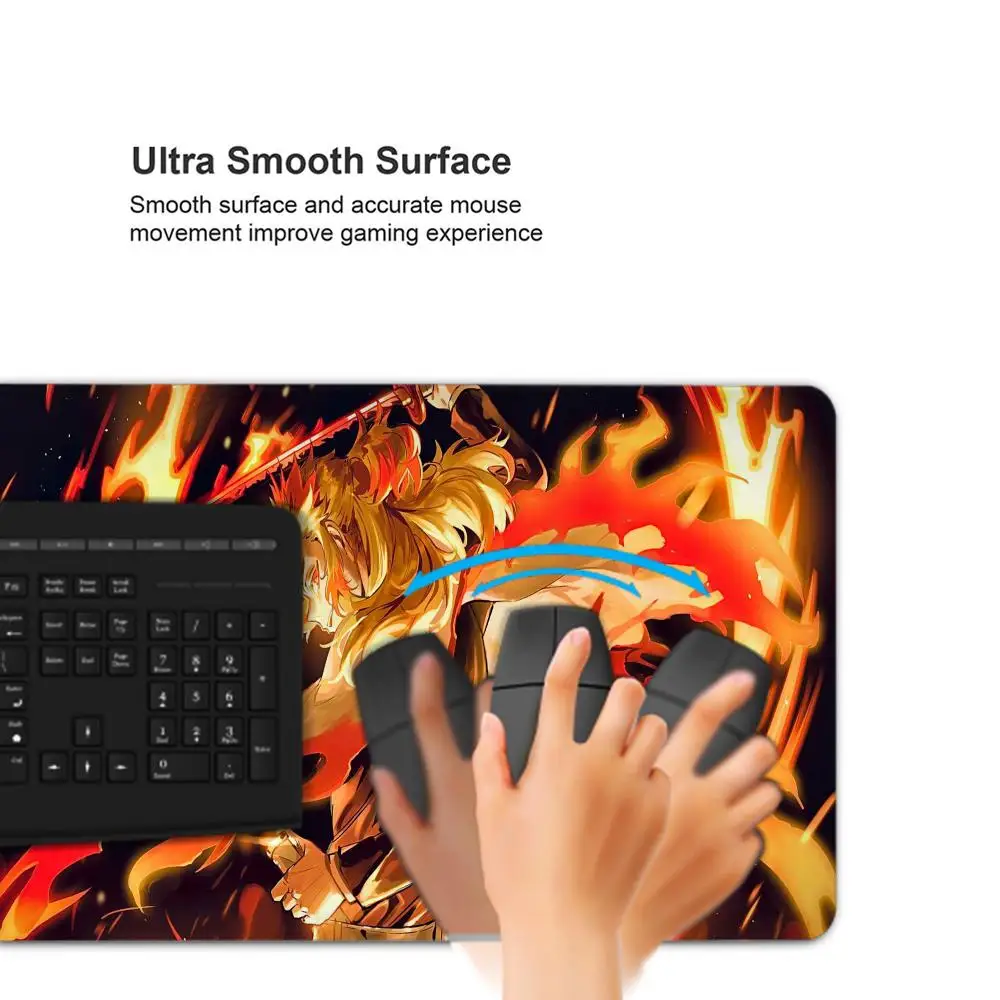 Demon Slayer Mousepad Anime Cool HD Printing Gaming Accessories Computer Lock Edge Keyboard Mat PC Desk Pad Large Mouse Pad