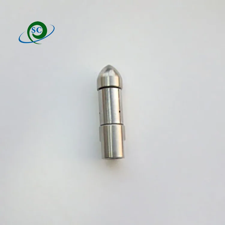 stainless steel mirco pipe cleaning nozzle,500bar high pressure rotating Condenser heat exchanger pipe cleaning nozzle