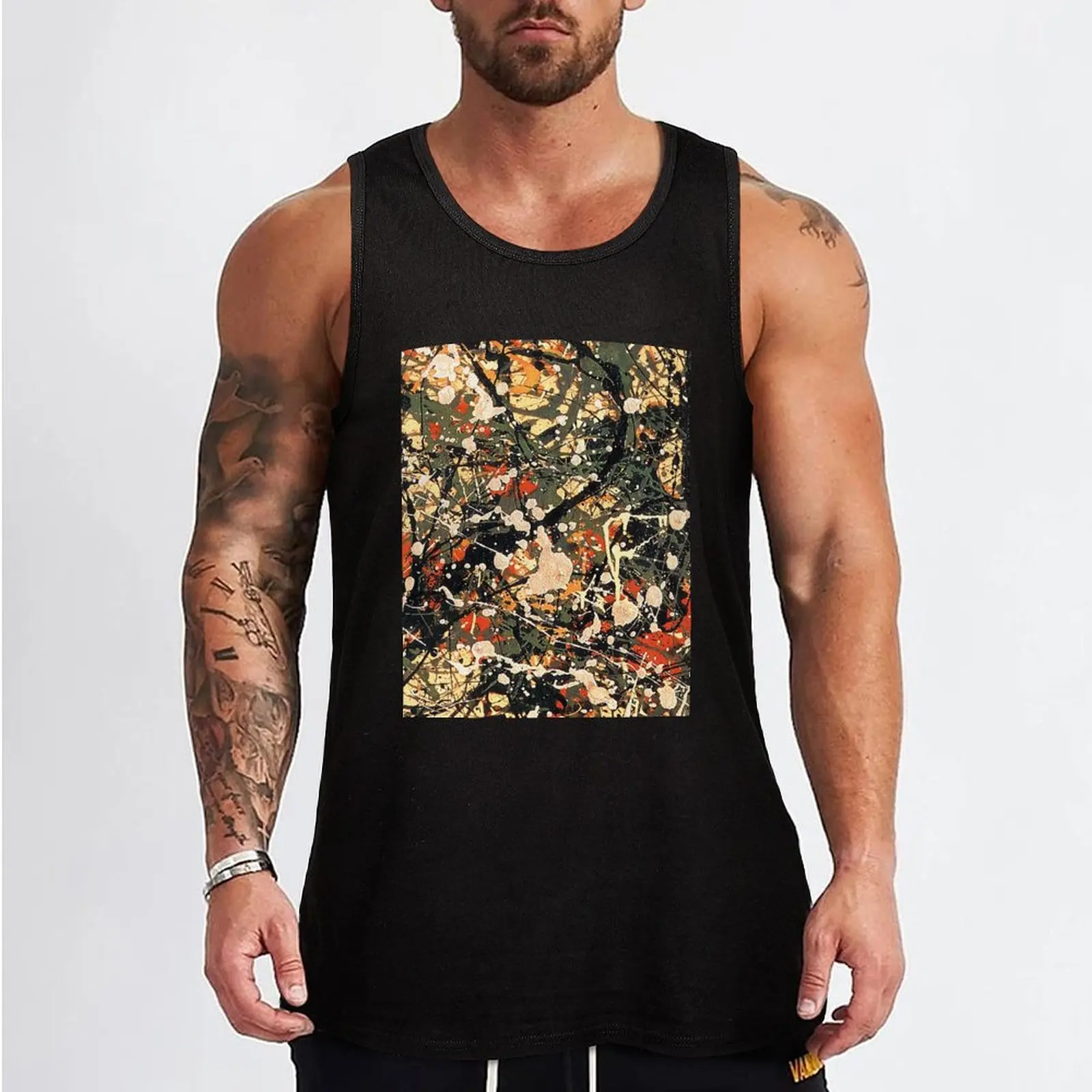 Jackson Pollock Tank Top mens designer clothes T-shirt for fitness Bodybuilding shirt