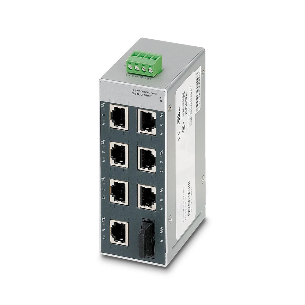 

2891110 Для промышленного коммутатора Ethernet Phoenix FL SWITCH SFN 7TX/FX ST