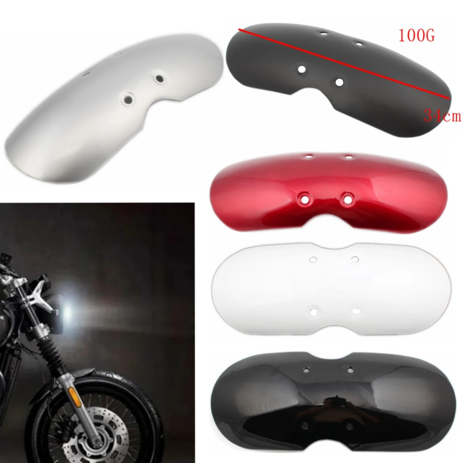 Motorcycle Accessories Short Front Fender Mask Mudguard Fairing For Triumph T100 Bonneville Scrambler Thruxton 900 2001-16 - view 2