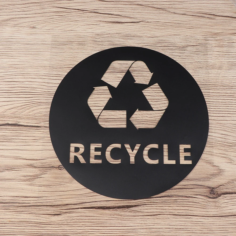

3Pcs Black Recycle Sticker Set for Indoor Outdoor Bins Trash Cans Car Windows Reusable Decal Recycle Stickers Trash Bin Labels
