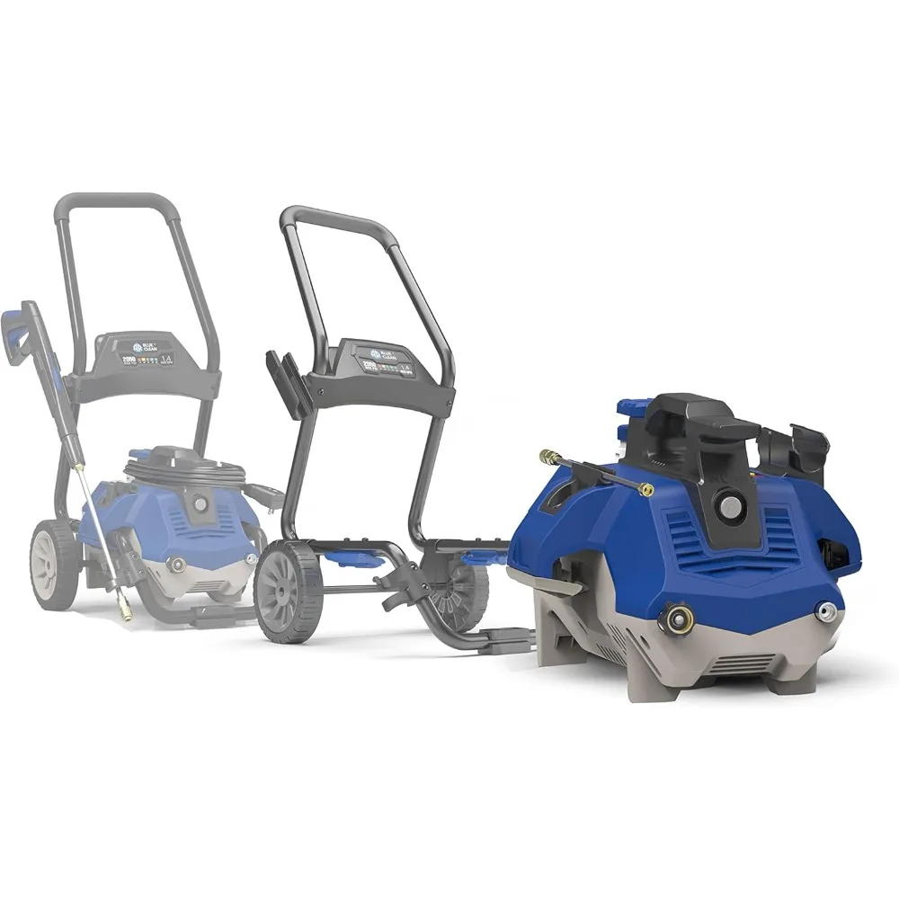 غسالة الضغط الكهربائية 2050 رطل لكل بوصة مربعة، 1.4 جالون في الدقيقة، 13 أمبير مع ملحقات توصيل سريعة وعربة قابلة للفصل لراحة اللوحة