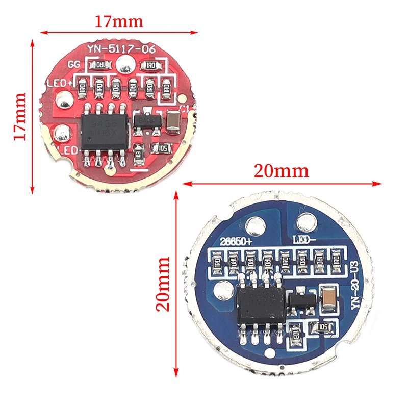 Stlxy 1/5/10Pcs 10W T6 L2 U2 LED Flashlight Driver Module 17MM 20MM Red Blue PCB Dimmable Torch Constant Current Control Board