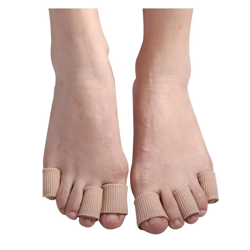 앞발 패드 섬유 직물 젤 발가락 보호대 손가락 및 발가락 보호 커버 마찰 방지 발가락 겹침 교정