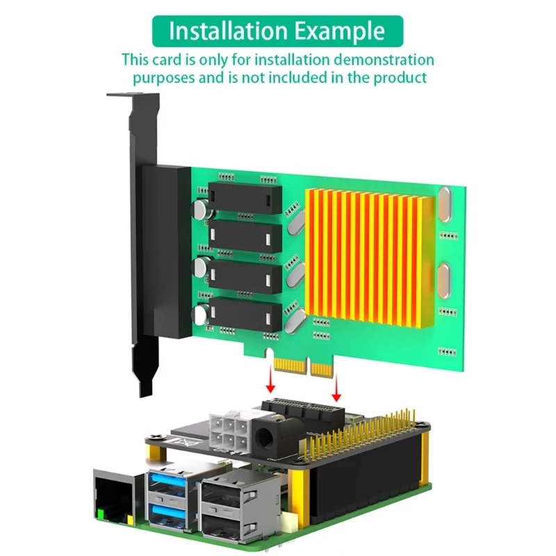 PCIE Adapter with FFC Cable 40Pin GPIO Header PCIe 1X Adapter Board Replace R58F