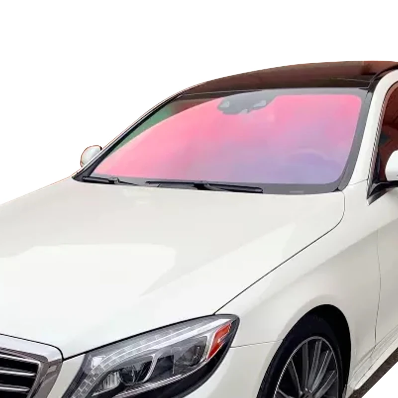 

Beikaer High Quality Rainbow Car Shade Removable Sun Protection Tint Blue Orange Chameleon Violet Window Tint Film