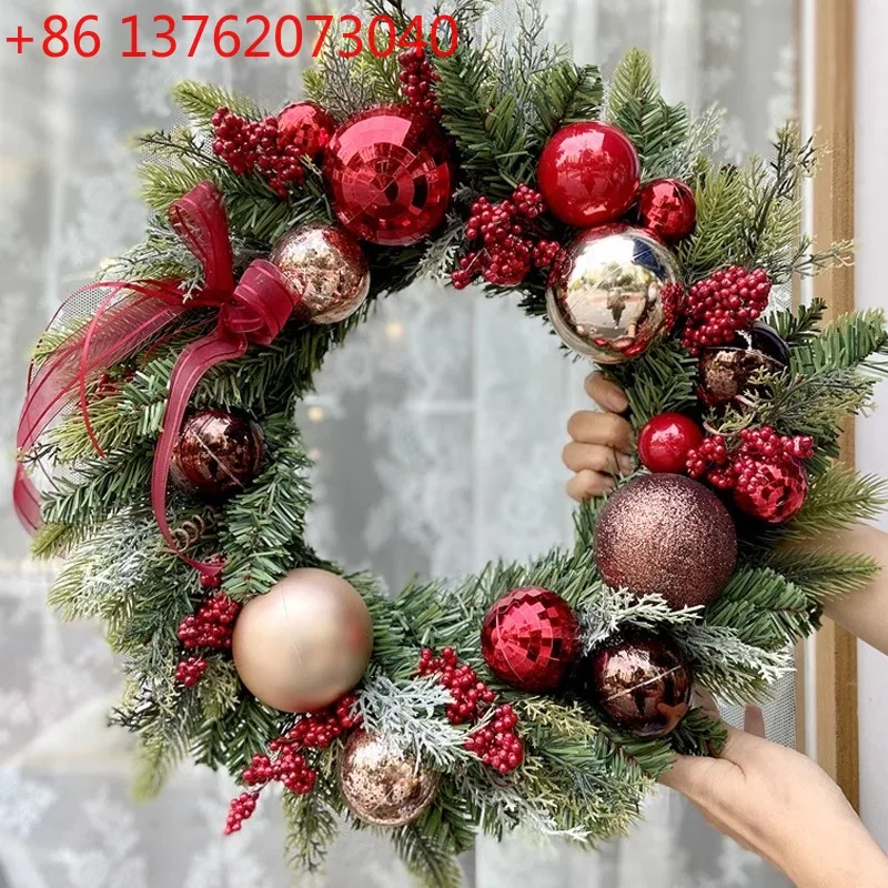 

Creative Christmas rattan decoration door wall hanging decorations