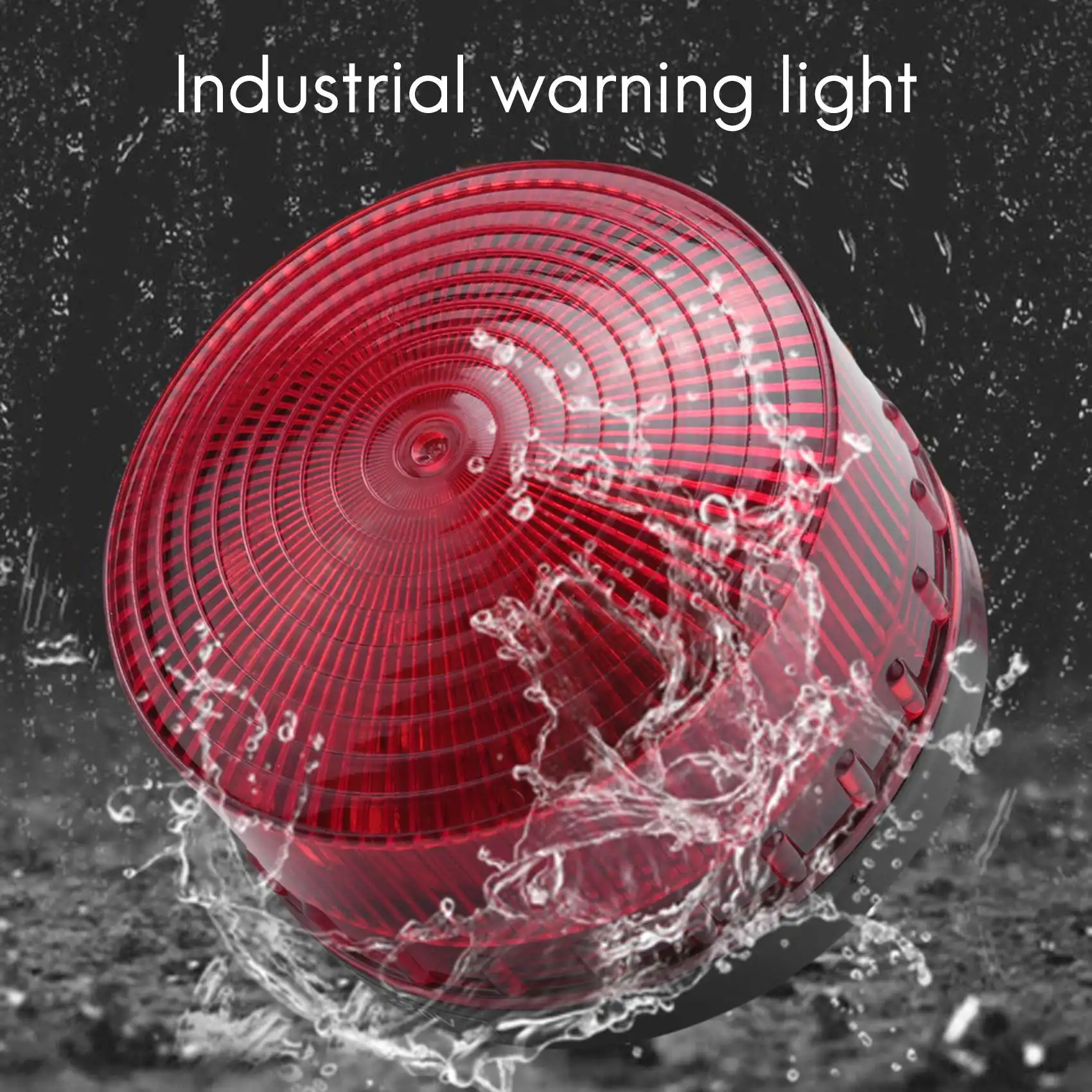 AC 220V Industrial LED Flash Strobe Light Accident Warning Lamp Red LTE-5061 De