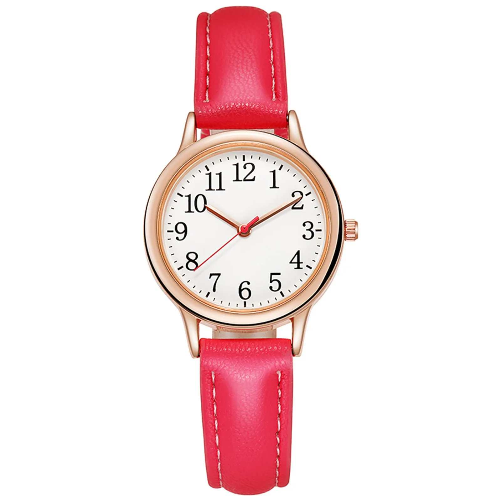 Japan Movement Women Quartz Fine Watch Easy To Read Arabic Numerals Simple-Dial