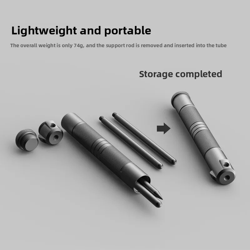 Portable Camping Light Stand Aluminum Alloy Ground Spike Mini Tripod Mount for Lantern Camera Outdoor Travel