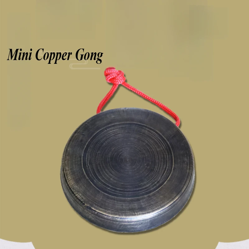 Small Copper Flat Gong Hand Made Musical Percussion Instruments Opera Gong Copper Festival Party Cymbals Musical Accessories