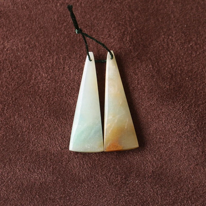 

Прямоугольные бусины из натурального амазонита, серьги 37x12x4 мм, 4,9 г, компоненты ювелирных изделий из драгоценных камней для самостоятельного изготовления