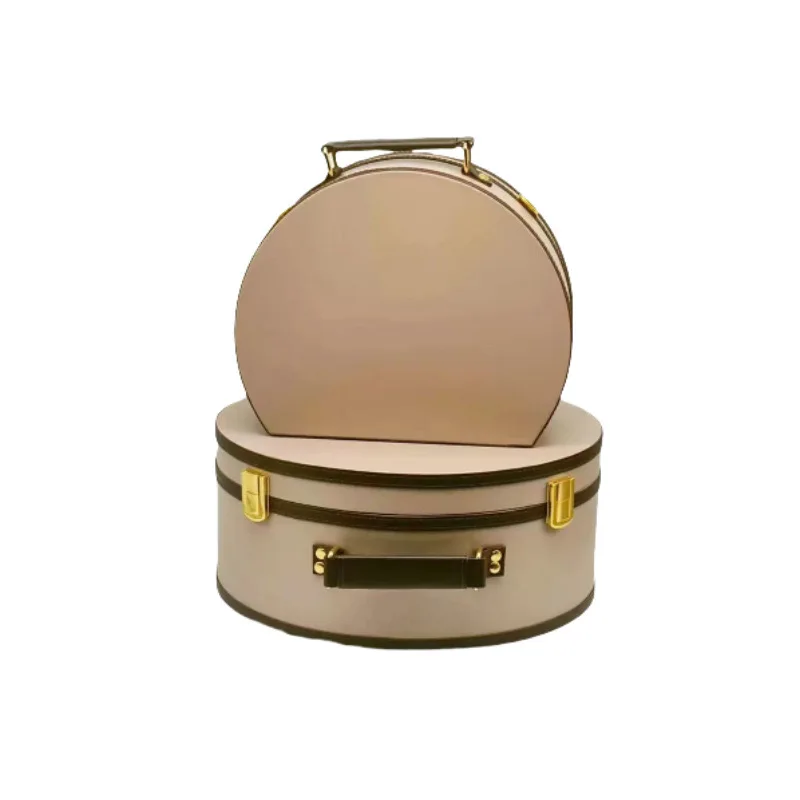 Modern Simple Semi-round Storage Leather Portable Storage Box Hotel Club Model Room Cloakroom Bedroom Accessories