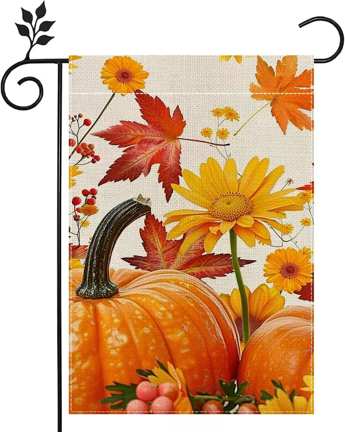 Fall Pumpkin Garden Flag Double Sided 12x18 Outdoor Decor | Double sided printing, Weather resistant fabric, Fade resistant  uui