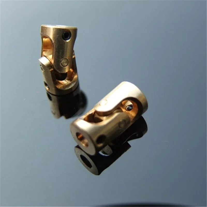3 มม.ทองเหลืองทองแดง Universal Joint Coupling DIY 1:24 1:18 รุ่นเกียร์เรือเครื่องบิน