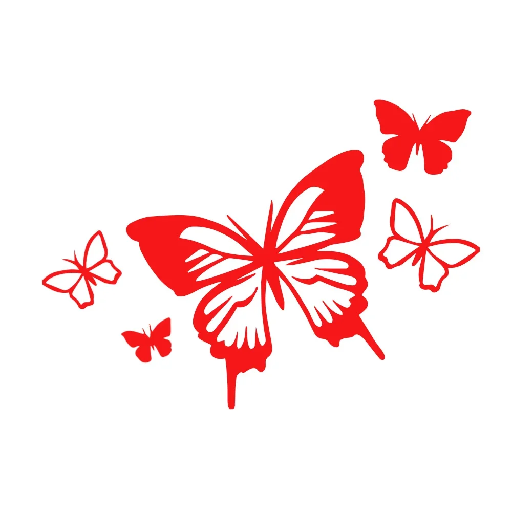 New Creative Cartoon Butterfly Car Sticker Scratch Decal Car Motorcycle Trunk Body Window Decoration Decal Waterproof ,18cm