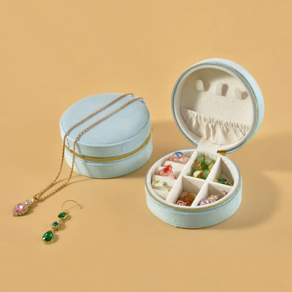 

Velvet Jewelry Packing Bag Jewelry Holder Multi-function Earring Storage Case Zipper Packaging Box Ring Display Box Outdoors