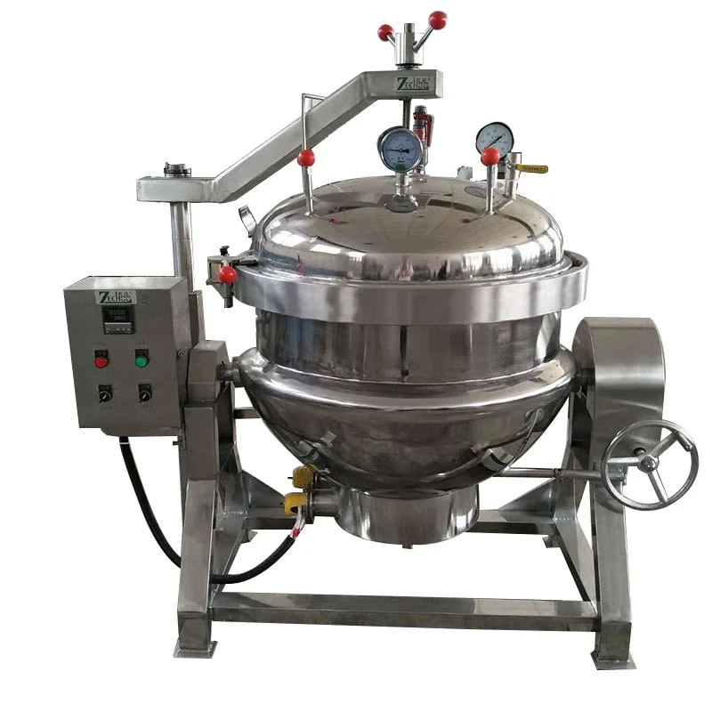 YYHC-400L steam heated autoclave Steam jacket industrial pressure cooker