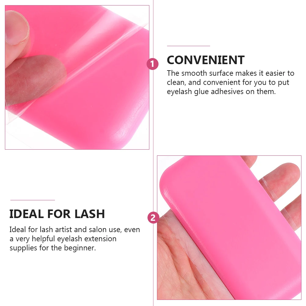 

6 Pcs Silicone Pad Pallet for Loose Lash False Lashes Tools Eyelash Glue Holder Tray Rack Extension Pads