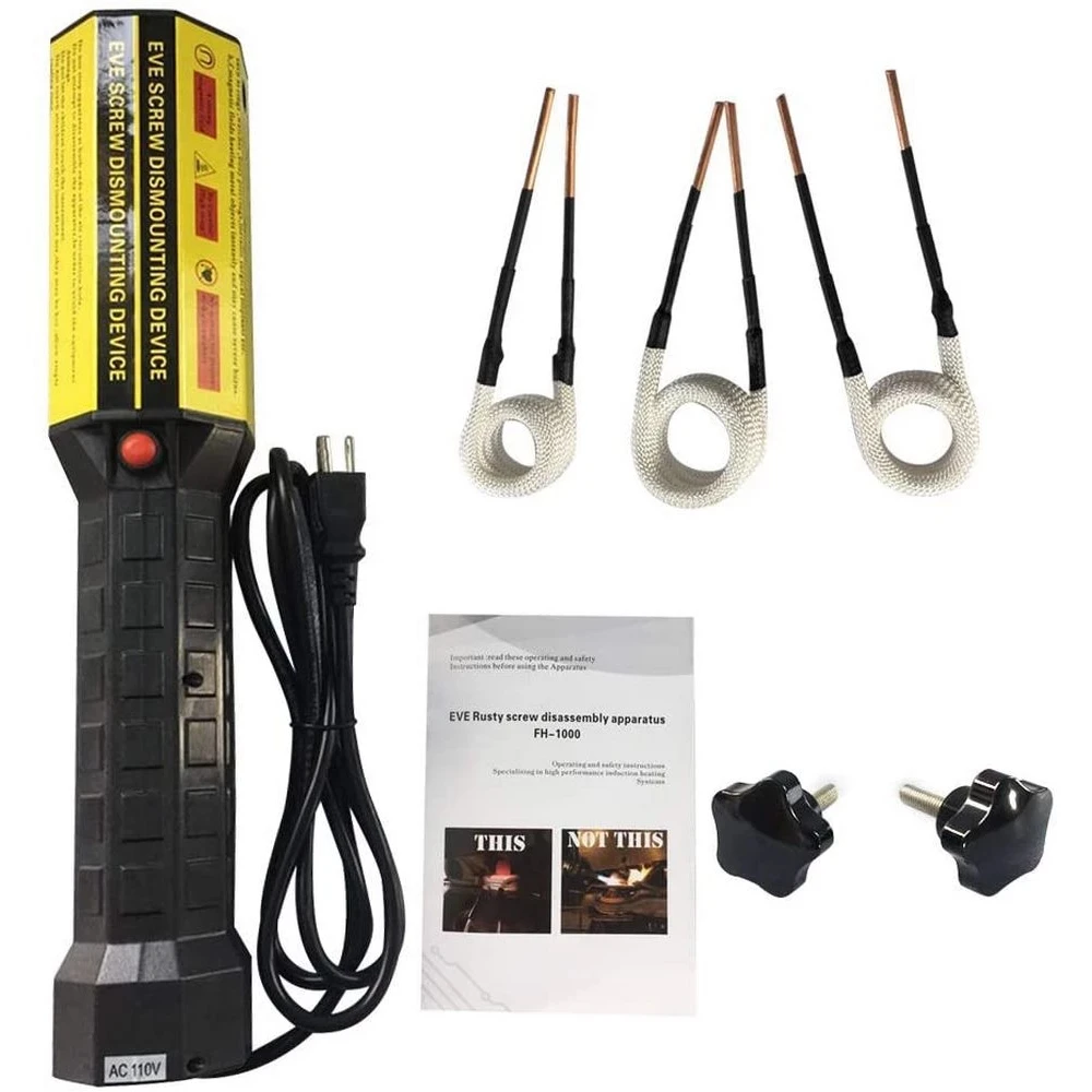 Screw Lock Hand-Held Magnetic Induction Heater Kit New Condition Car Flameless Heating Tool with Composite Nut Design
