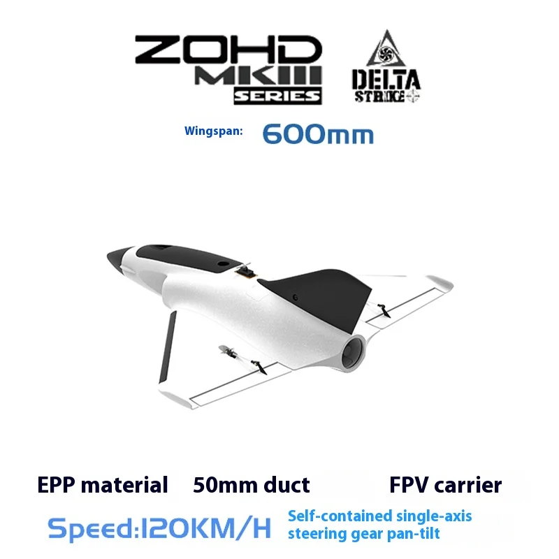 Zohd New Product Mkiii Delta 50mm Ducted Small Fpv Carrier Triangle Wing Fixed Wing Model Aircraft