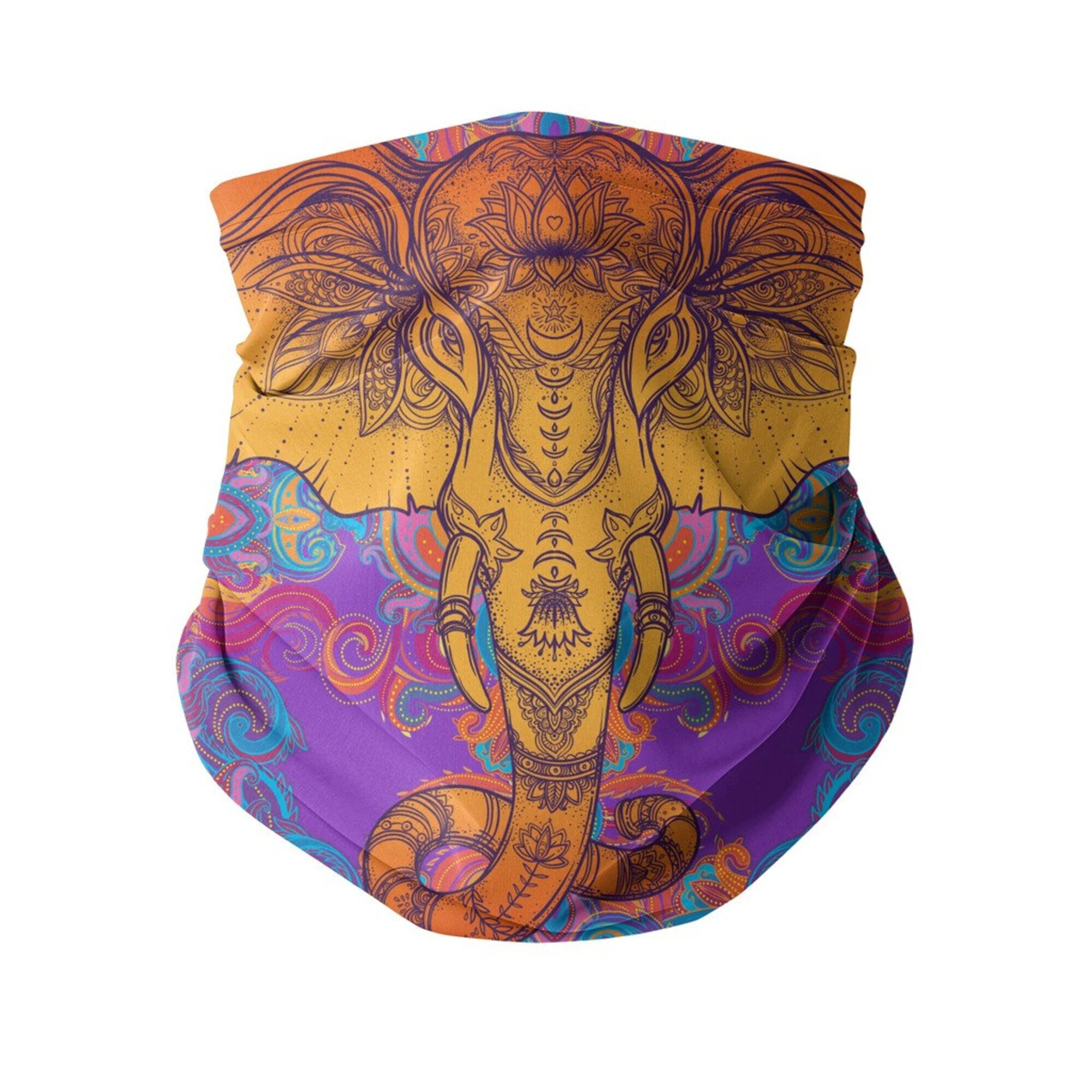 

Ganesha Mandala Elephant Yoga Mask Spiritual Bandanas Neck Gaiter Outdoor Sports 3D Mask Buffs Neck Warmer Face Shield Scarves