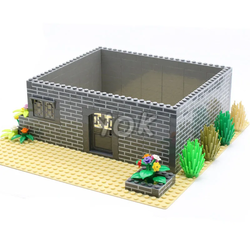 City MOC Accessories1×4 Thick Wall Figures Building Blocks Classic DIY House Contruction Bricks Educational Kid Toys 98283 15533