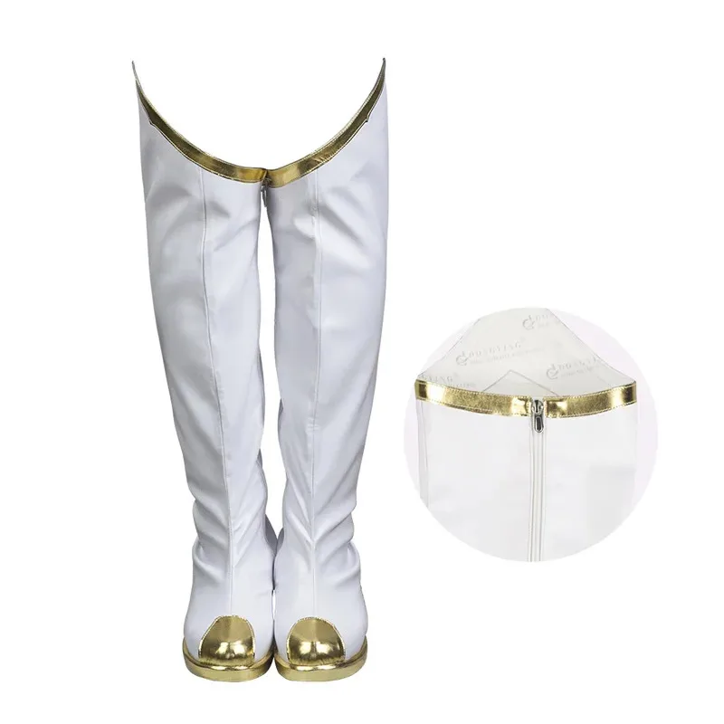 Aboutcos Genshin Impact Amber أزياء تنكرية بذلة ملابس الهالوين كرنفال البدلة ملابس شعر مستعار إكسسوارات أحذية كوسبلاي