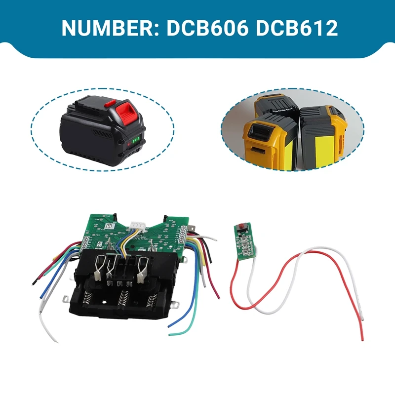 Replacement DCB609 Li-Ion Battery Charging Protection Circuit Board DIY Repair PCB Maintenance For Dewalt 20V 60V DCB606