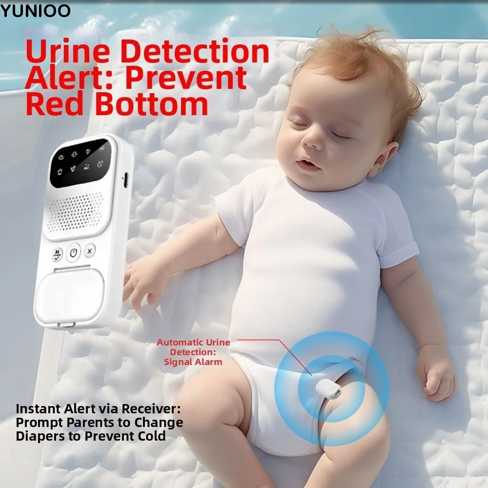Multi Functional Bedwetting Reminder Device White Noise UV Mode Urine Moisture Alarm Night Light Wireless Sensor