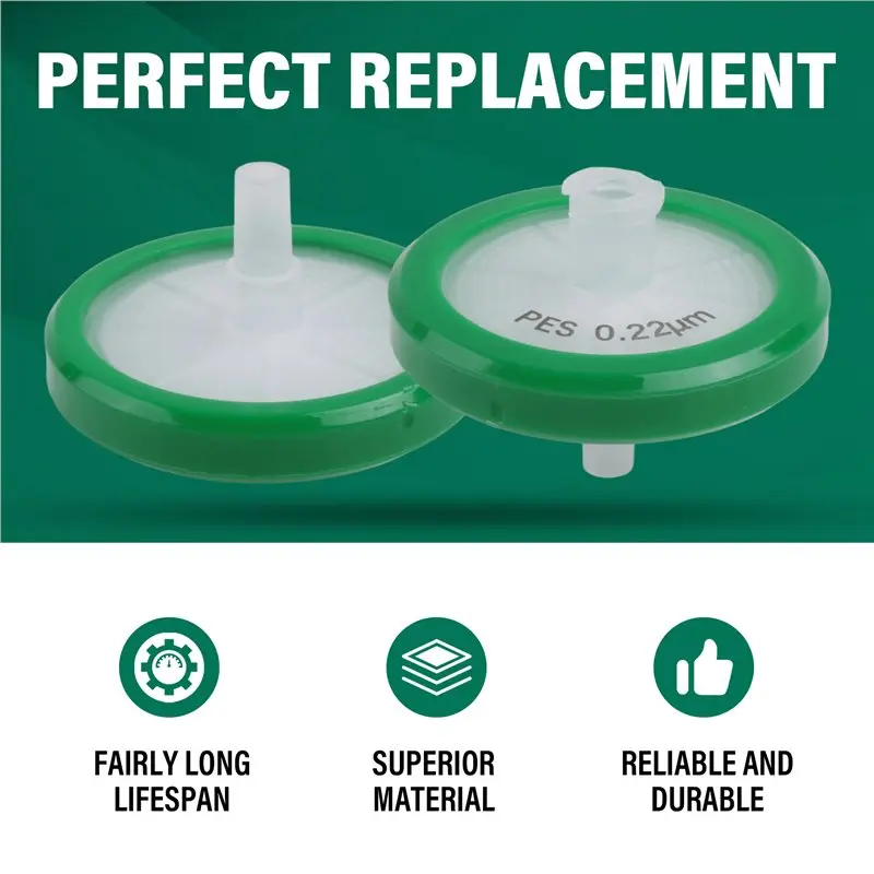 Leading-Sterile Syringe Filter PES (Polyethersulfone), Hydrophilic Filtration, 33Mm Membrane Diameter, 0.22Μm Pore Size