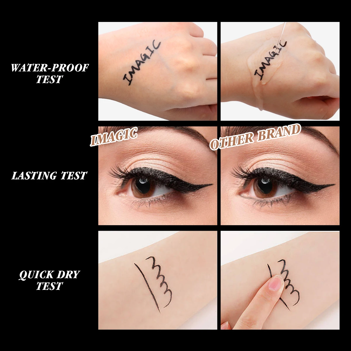 IMAGIC 1PCS Pro Eyeliner Waterproof Liquid Type Makeup Eye Liner Nature Long Lasting For Women Beauty Cosmetics