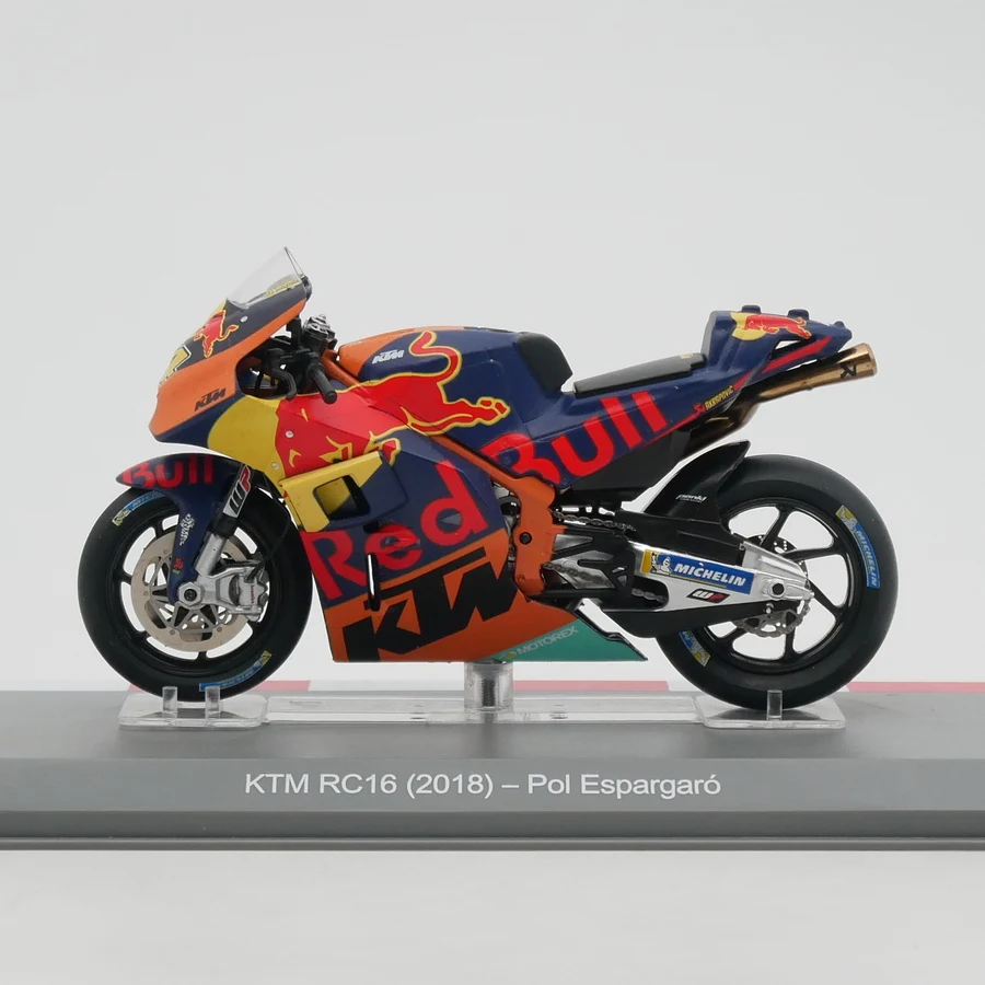 IXO 1:18 Scale Diecast Alloy Moto GP 2018 KTM RC16 Pol Espargaro Motorcycle Toys Cars Model Classic Adult Souvenir Gift Display