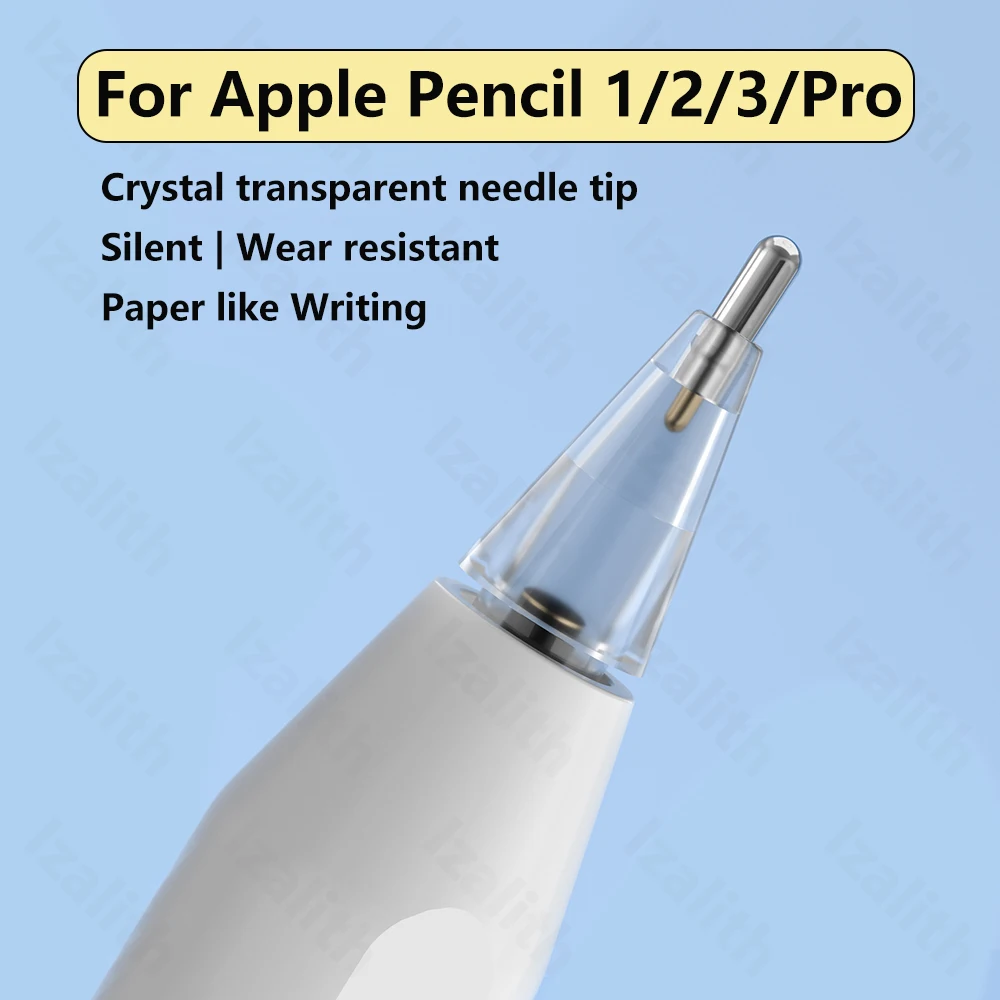 Puntas de lápiz reemplazables para Apple Pencil 1, 2, 3 Gen, punta de repuesto silenciosa mejorada, punta de bolígrafo para tableta antidesgaste para IPad IPencil Pro