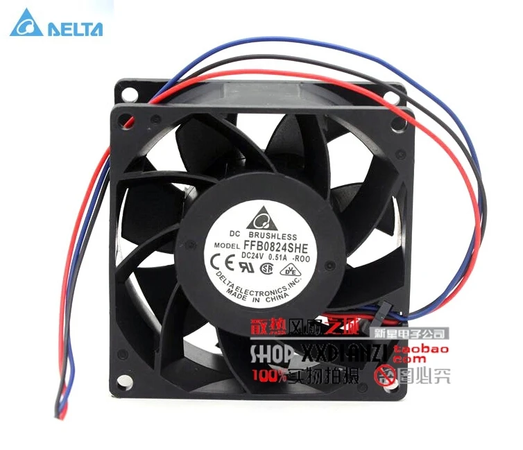 

for delta FFB0824SHE -ROO 8038 8CM 24V 0.51A cooling fan drive