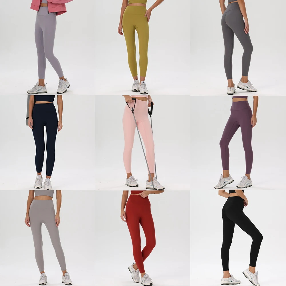 No Front Seam Leggings for Women Seamless High Waisted Buttery Soft Yoga Pants Sports Female Tights Lycra Lifts Buttocks Workout