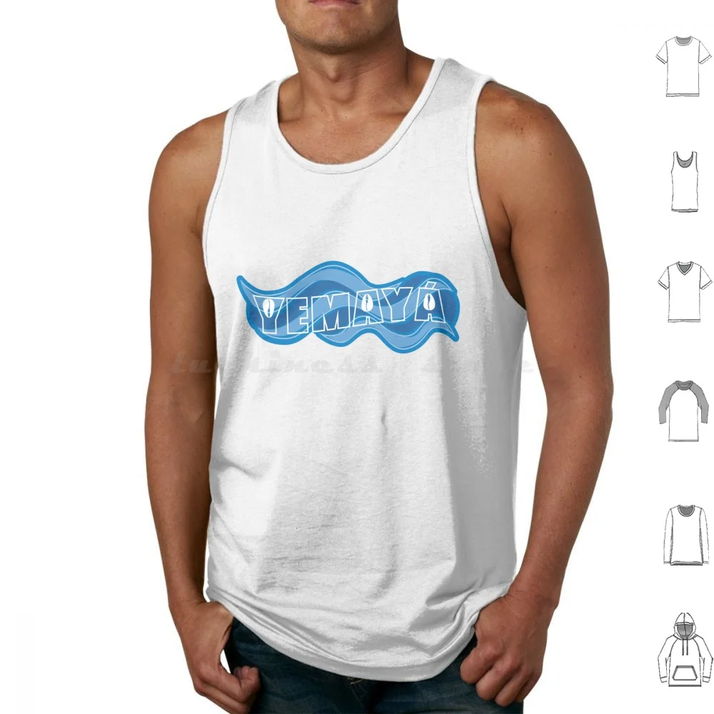 Yemaya Name And Waves 02 Tank Tops Vest Sleeveless Yemaya Waves Yemanya Yemoya Iemanja Ocean Orisha Santeria Santeriacubana