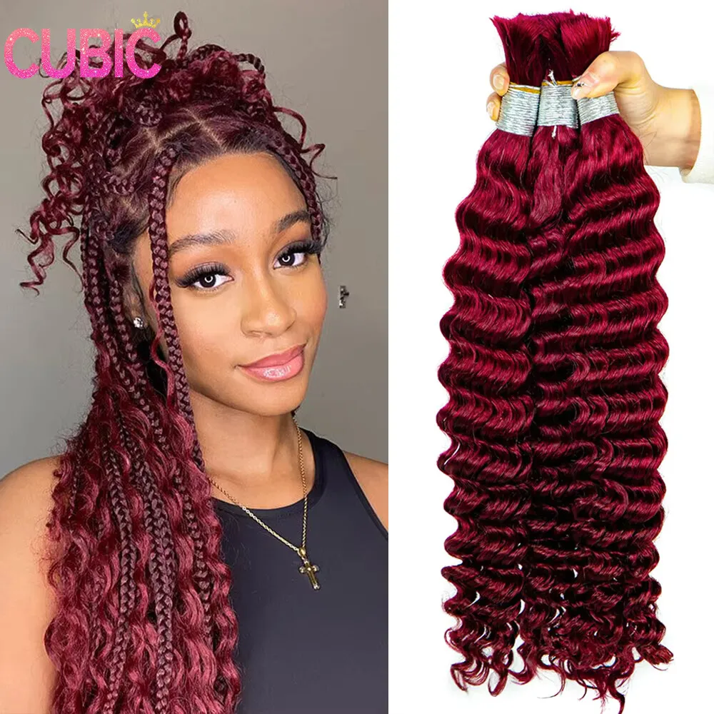 # 27 loira trança de cabelo humano para boho tranças onda profunda crochê cabelo humano trança sem nós micro boêmio trança