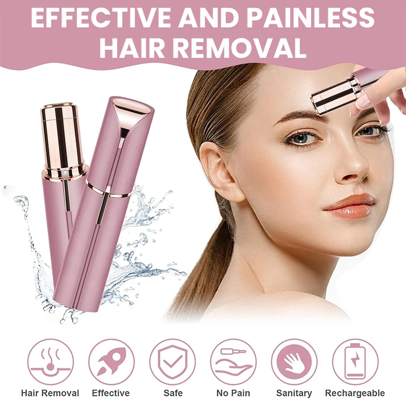 Portable Lipstick Shaped Electric Hair Remover For Hair Eyebrows Lips Painless Sensitive Areas Bikini Depilator Shaver Trimmer